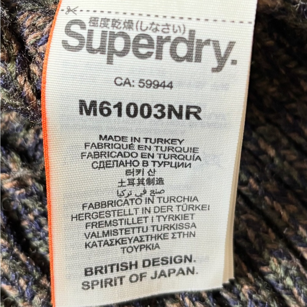 Superdry Olive Green Cable Knit Crewneck Sweater - Picture 5 of 12